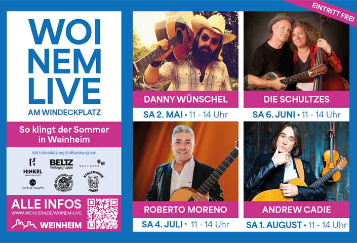 Woinem Live Veranstaltungsplakat, Termine und Künstler 2026