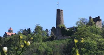 View of The Ruins of the Castle of Windeck and The Wachenburg Castle