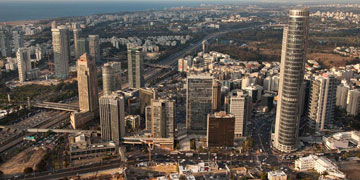 Luftbild Stadt Ramat Gan